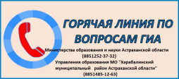 Горячая линия по вопросам ГИА-2025
номера телефонов «горячих линий» по вопросам ГИА

8-8512-52-37-32 - министерство науки и образования АО
8-85148-5-12-63 - управления образования администрации муниципального образования «Харабалинский район»
8-85148-5-42-80 - МКОУ "СОШ с. Речное"

8(8512) 44-24-47 - государственного автономного учреждения Астраханской области «Центр психолого- педагогической, медицинской и социальной помощи «Эмпатия»